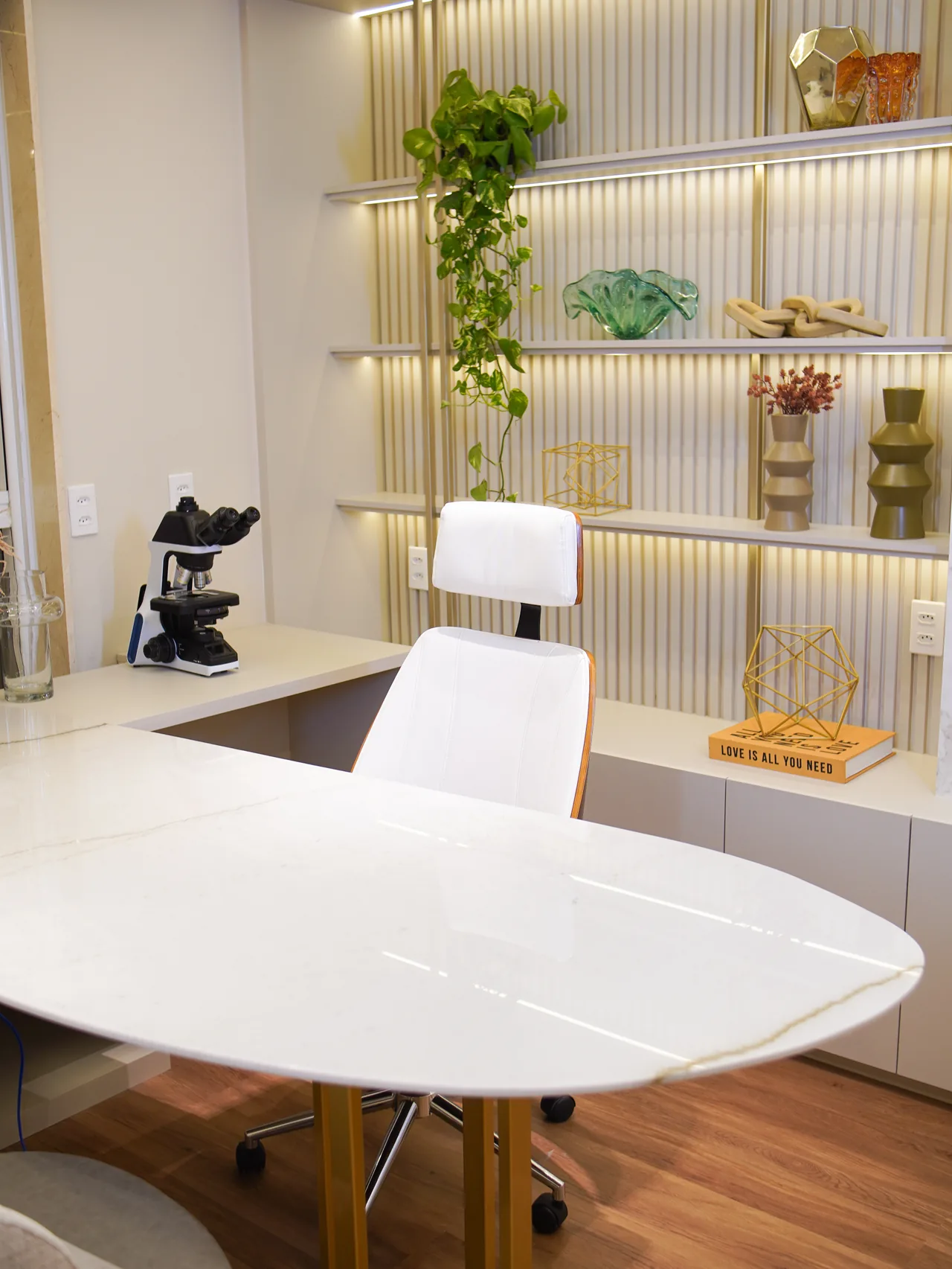 Detalhe do ambiente Lunavita, decoração da clínica